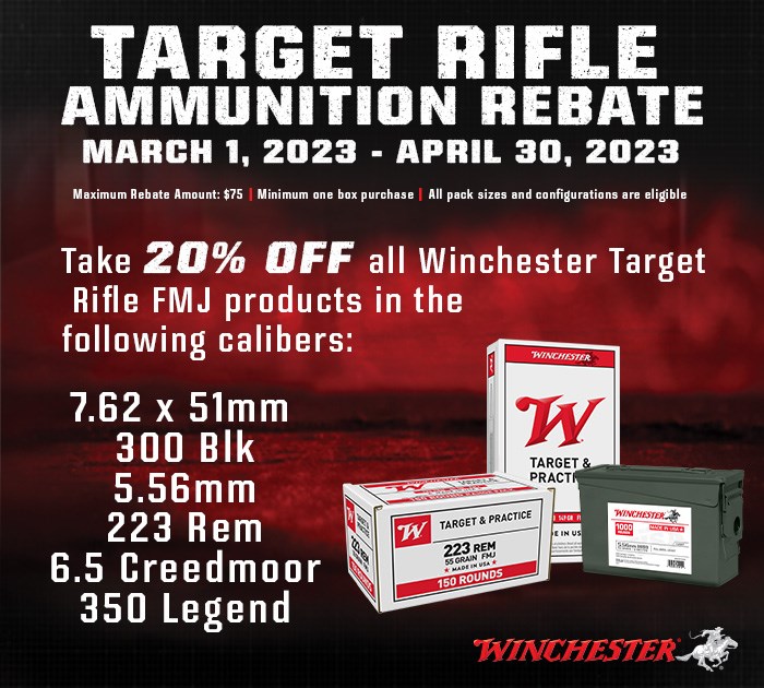 2023 winchester target rifle ammunition rebate promotion medium 